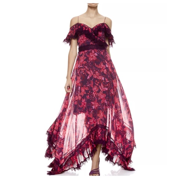 ALICE + OLIVIA Harper Cold Shoulder Maxi Dress - Picture 6 of 15